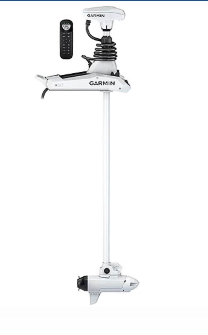 Garmin Force Kraken trolling motor 100 lbs thrust 75-inch shaft white bow mount