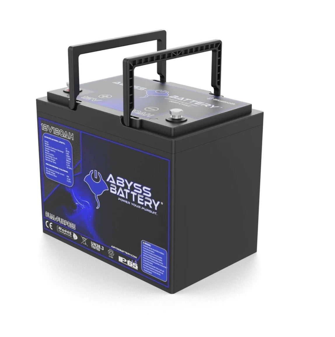 ABYSS® 12V 120AH DUAL PURPOSE LITHIUM MARINE BATTERY