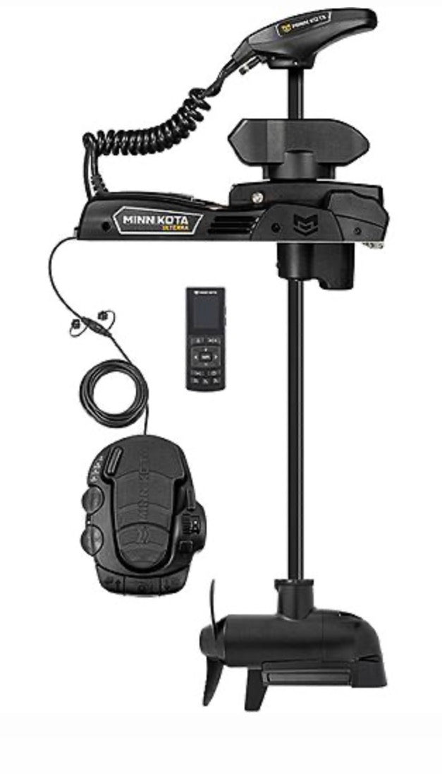 Minn Kota 1358541 Ulterra Quest Series Bow Mount Freshwater Trolling Motor, 90 / 115 lbs. Thrust, 60" Shaft, 24 / 36 Volts w/Handheld Remote, Foot Pedal & Dual Spectrum CHRP Sonar