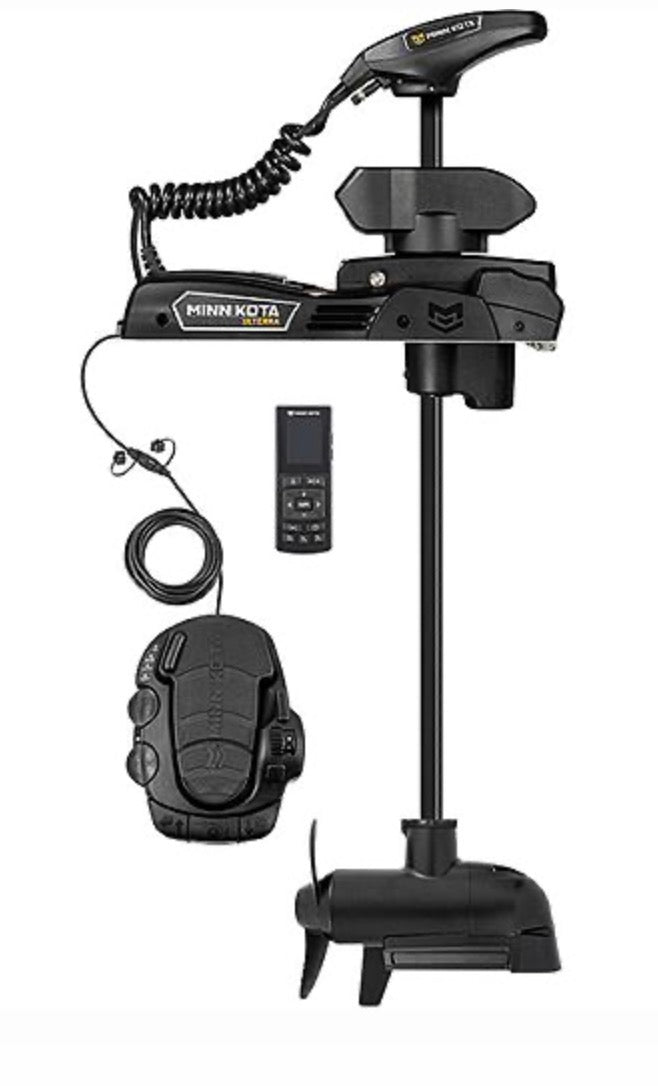 Minn Kota 1358502 Ulterra Quest Series Bow Mount Freshwater Trolling Motor, 90 / 115 lbs. Thrust, 60" Shaft, 24 / 36 Volts w/Handheld Remote, Foot Pedal & MEGA Down/Side Imaging Sonar