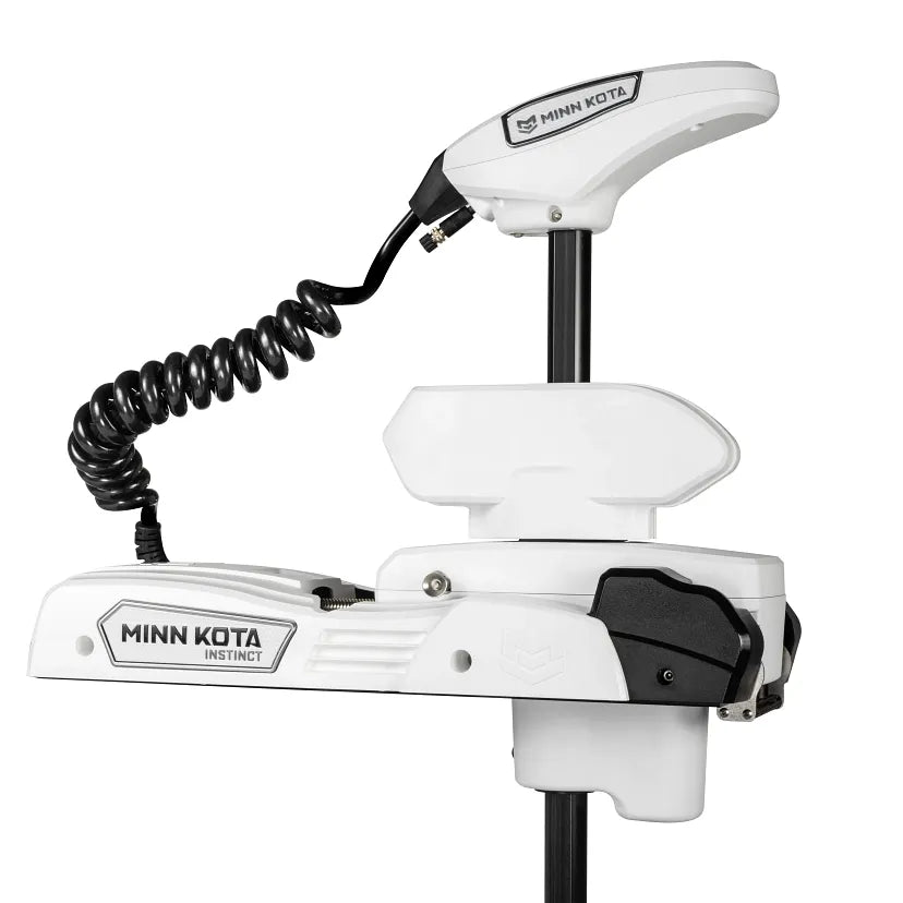 Minn Kota Riptide Instinct Quest Trolling Motor — 90/115 lb Thrust | 60" Shaft | 24/36V | GPS Spot-Lock | White | Handheld Remote