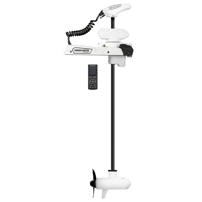 Minn Kota Riptide Instinct Quest Trolling Motor — 90/115 lb Thrust | 60" Shaft | 24/36V | GPS Spot-Lock | White | Handheld Remote