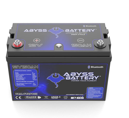 ABYSS® 12V 150AH DUAL PURPOSE LITHIUM MARINE BATTERY