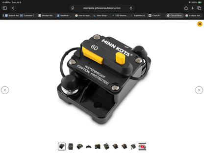 Minn Kota MKR-27 60 amp Circuit Breaker