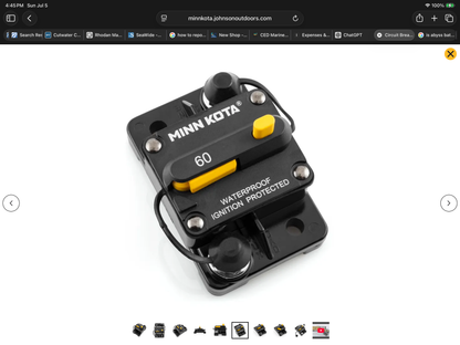 Minn Kota MKR-27 60 amp Circuit Breaker