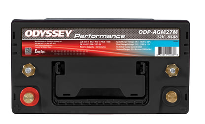 ODYSSEY Performance Battery ODP-AGM27M | 12V 85Ah Dual-Purpose Marine Battery