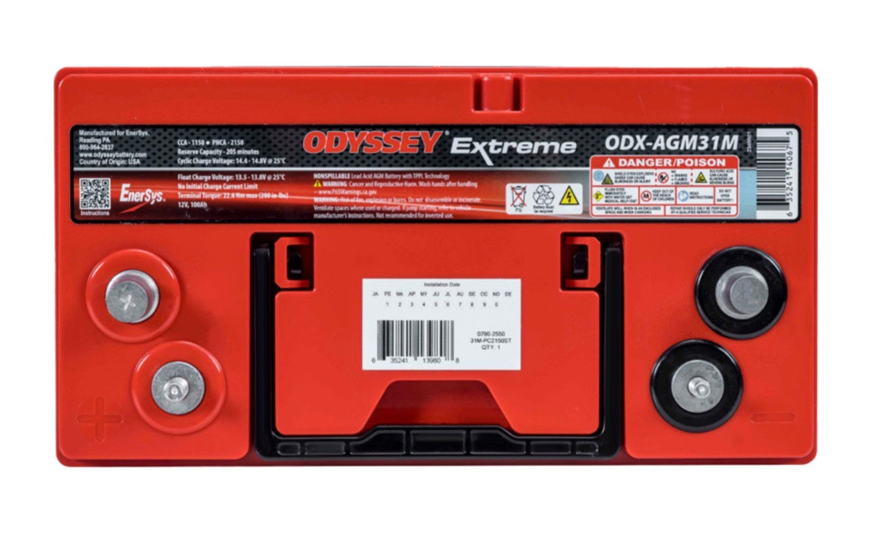 ODYSSEY Extreme Battery ODX-AGM31M | 12V 103Ah Dual-Purpose Marine Battery